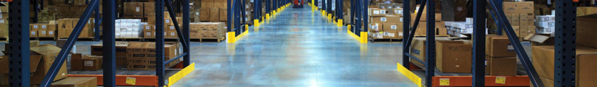 warehouse rack row end protector